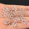 Fiasrel S925 Sterling Silver Handmade DIY Findings M Buckle Necklace Bracelet Buckle Bracelet Connecting Button Rope Hook Ring