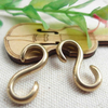 Fiasrel 5pcs 13*27mm Keychain Wallet Leather Craft Belt Clip Brass S Hook