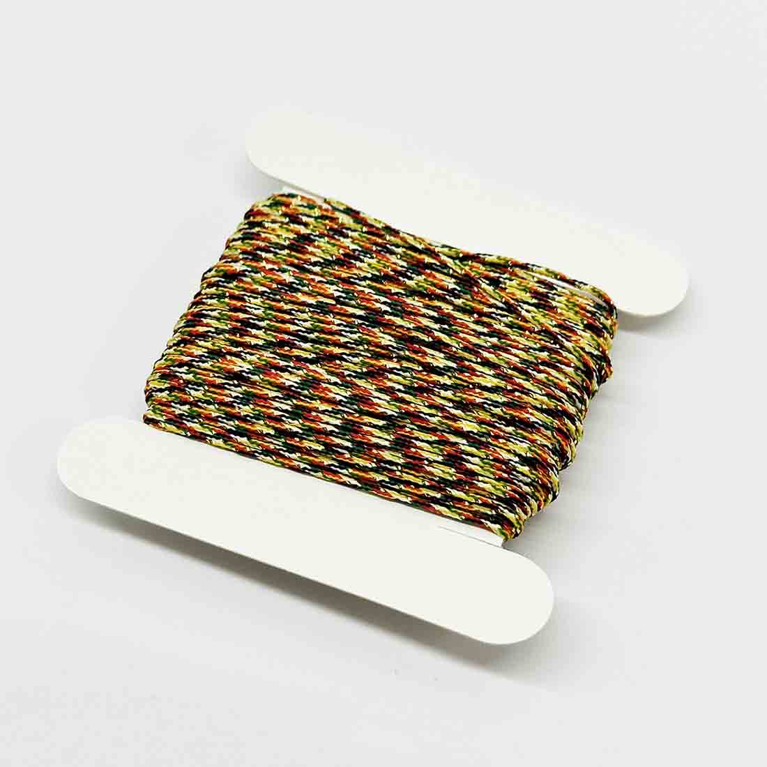 Fiasrel 20yards Colorful Nylon Gold Thread Decorative Twisted Round Rope for DIY Jewelry Making Woven Bracelet