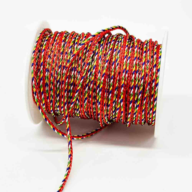 Fiasrel 1.5mm 2mm 2.5mm DIY Five-color Thread String for Bracelet Necklace Making