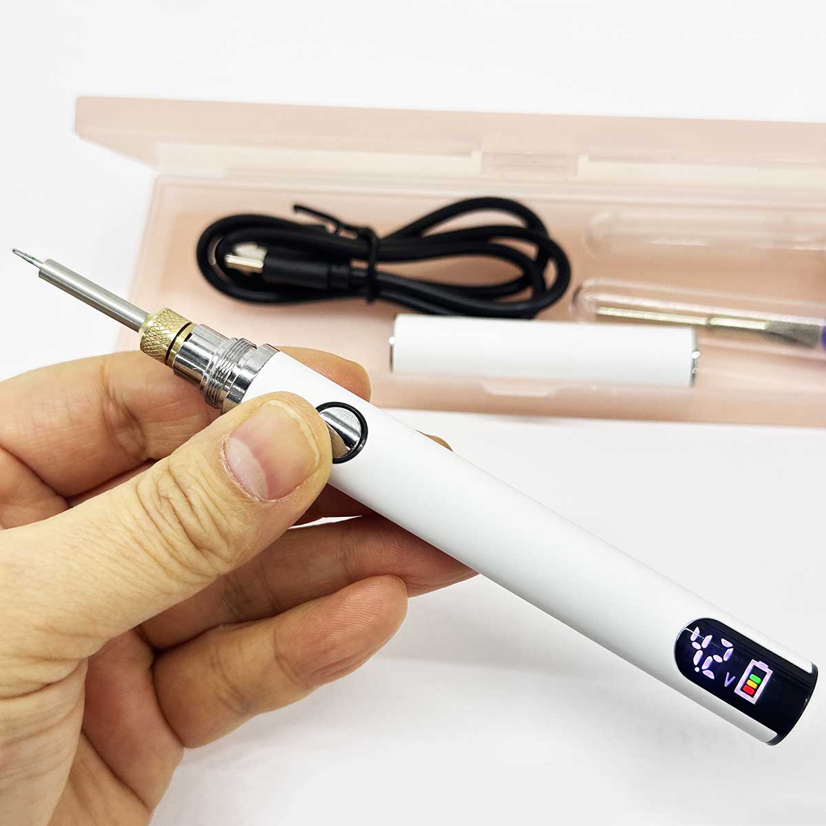 Fiasrel USB Wireless Soldering Iron Kit Rechargeable Portable Soldering Iron Set