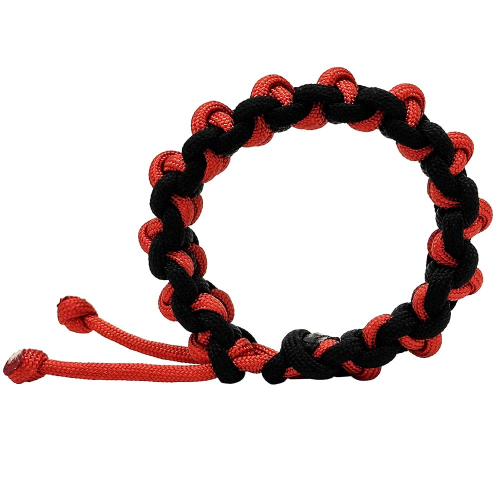 Fiasrel Jewelry Awareness Charm Red Black Ribbon Wristband 550 Survival Paracord Bracelets