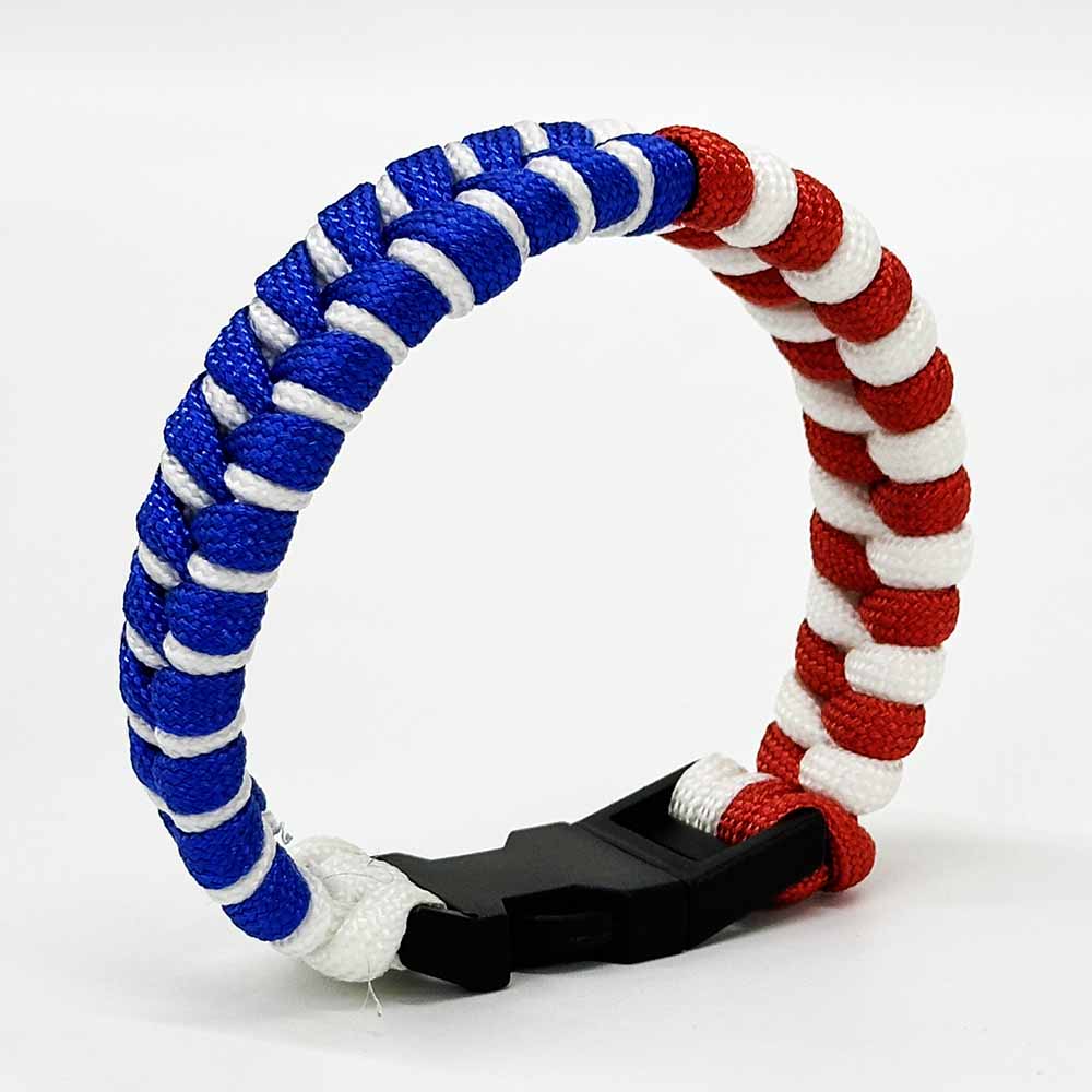 Fiasrel 3 Color Braided Woven Cross Survival Paracord Bracelet