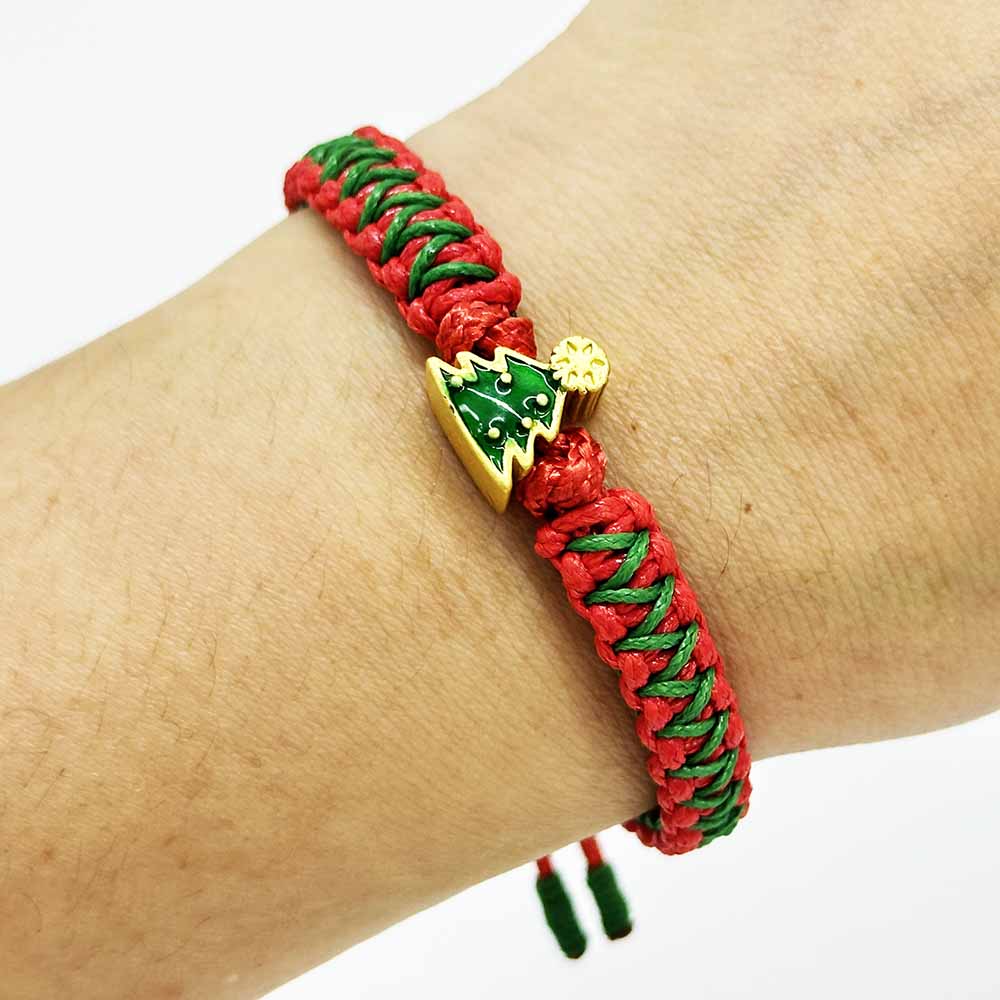 Fiasrel Christmas Gift Bracelet Lucky Rope Holiday Gift Charm Bracelet