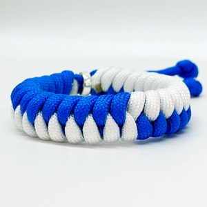 Fiasrel Handmade Blue and White Color String Cord Braided Adjustable Friendship Bracelets
