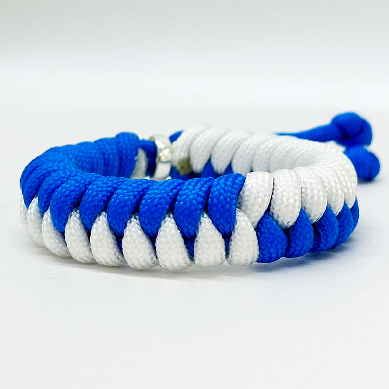 Fiasrel Handmade Blue and White Color String Cord Braided Adjustable Friendship Bracelets