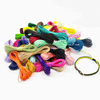 Fiasrel 0.5mm Waxed Cord Kit: 44color 10yards 200pcs Beads Wax Cord String Set