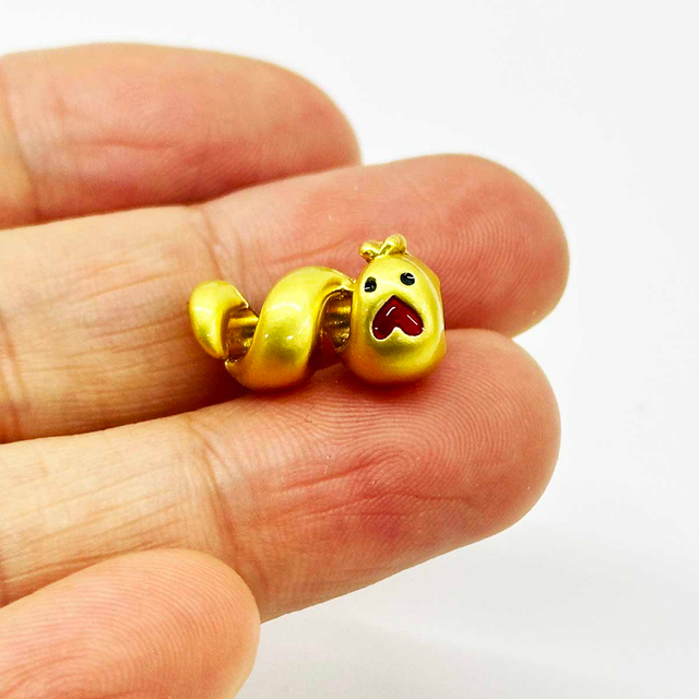 Fiasrel 14K gold Plagted Snake Beads 10*17mm