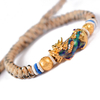 Fiasrel Copper Gold-plated Bracelet Braided Bracelet Pixiu Wealth-Attracting Bracelet