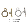 Fiasrel 10pcs Toggle Clasps Findings Buckle Connector Alloy Round OT Clasps