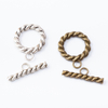 Fiasrel 10pcs DIY Jewelry Making Necklace Hooks Bracelets Connectors Simple Twist OT Toggle Clasp