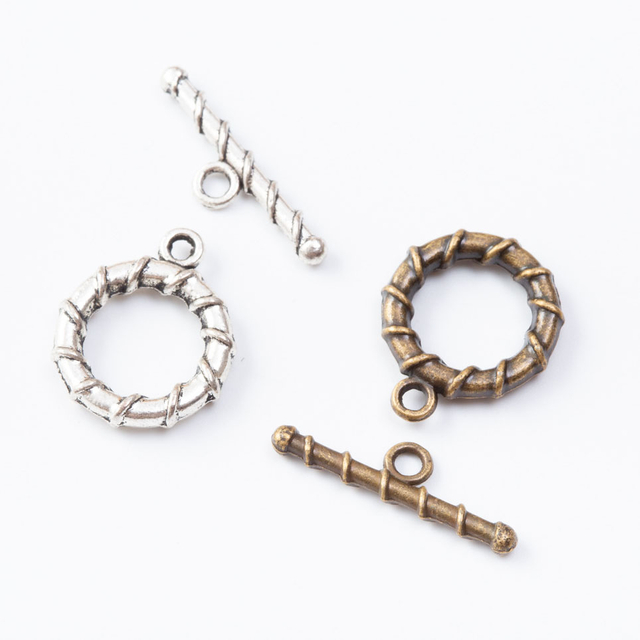 Fiasrel 10pcs Alloy OT Toggle Clasp for Beaded Necklace Bracelet Accessories