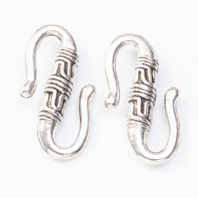 Fiasrel 10pcs Alloy S-Buckle Connection S-Hook DIY Accessories Retro Buckle Head Bracelet Necklace Jewelry Findings Components