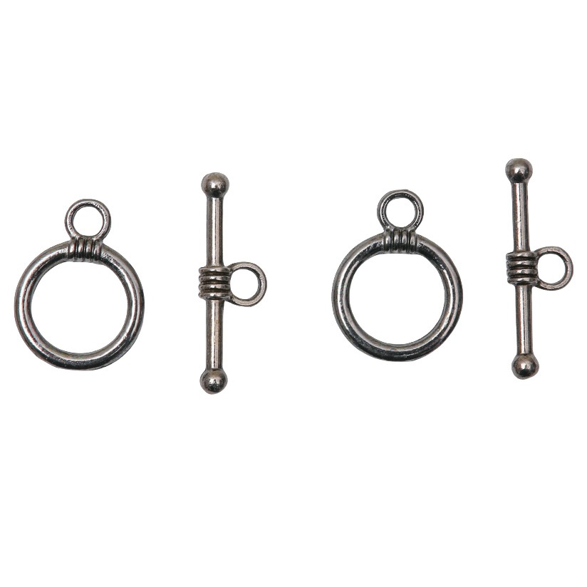 Fiasrel 10pcs Round Connector Lock Clasp Alloy Chain End Necklace OT Clasps