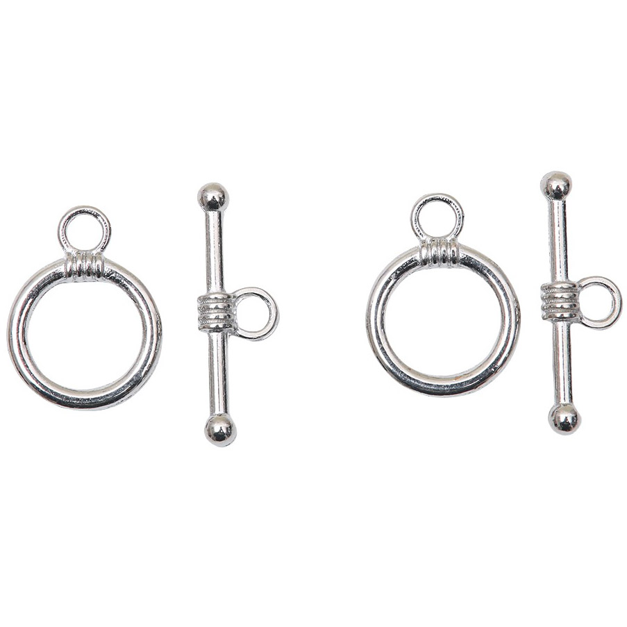 Fiasrel 10pcs Round Connector Lock Clasp Alloy Chain End Necklace OT Clasps
