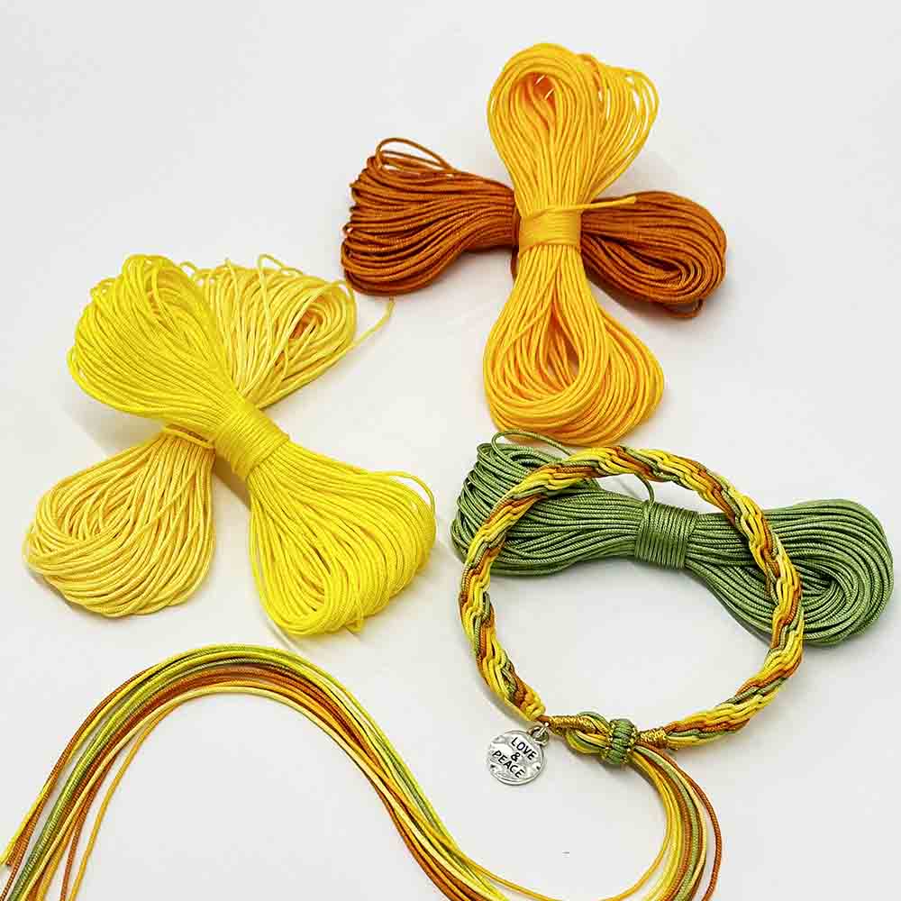 Fiasrel No.72 0.8mm 5bundles 20yards/bundle Orange Soda Series Making Bracelet Nylon Thread Cord