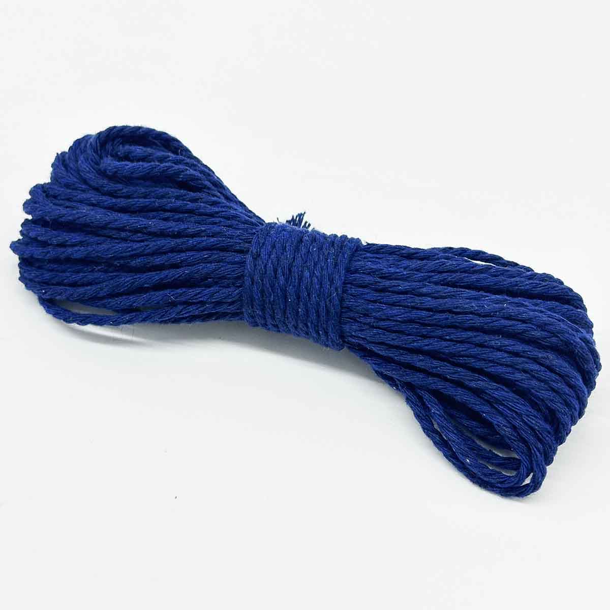 Fiasrel 2mm Diameter 10Yards Long Cotton Polyester Strings Rope Macrame Braided Cord
