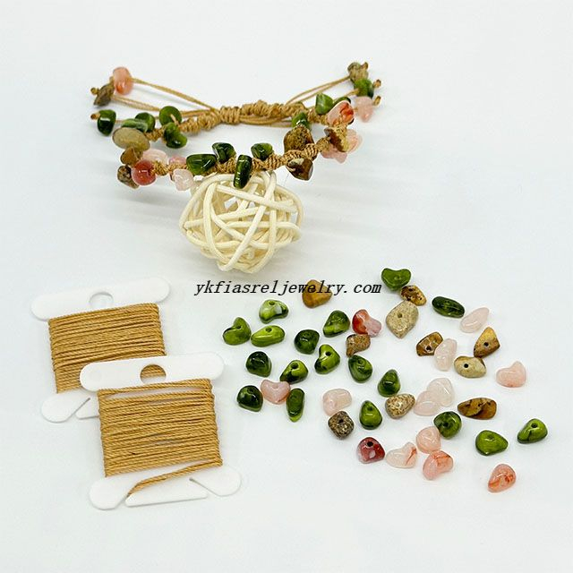 Natural Bead Bracelet Crystal Adjustable Bracelet Thread Beads Bracelet String Rope for Women