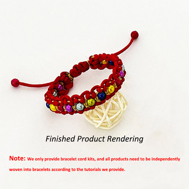 Natural Beads Braided Bracelet Thread Package