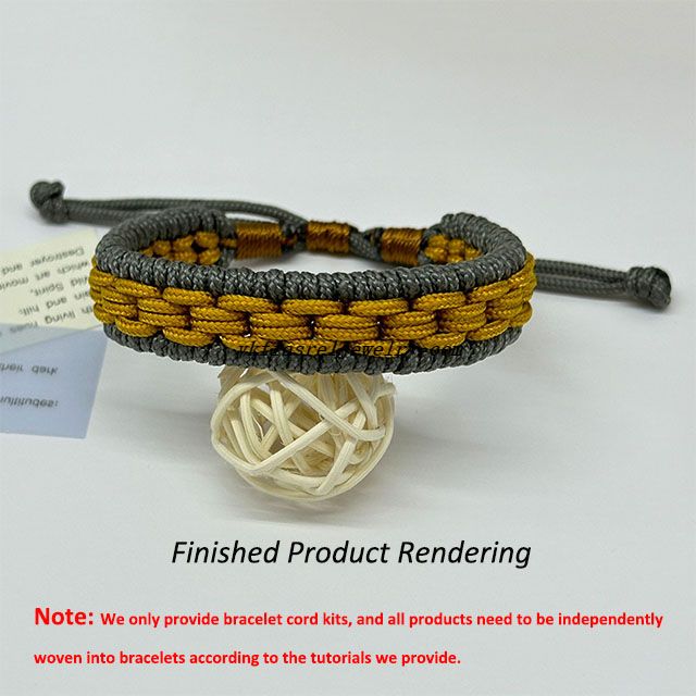 Lock Knot Yellow And Grey Fashion DIY Handmade Bracelet Thread Package for Bracelet Making