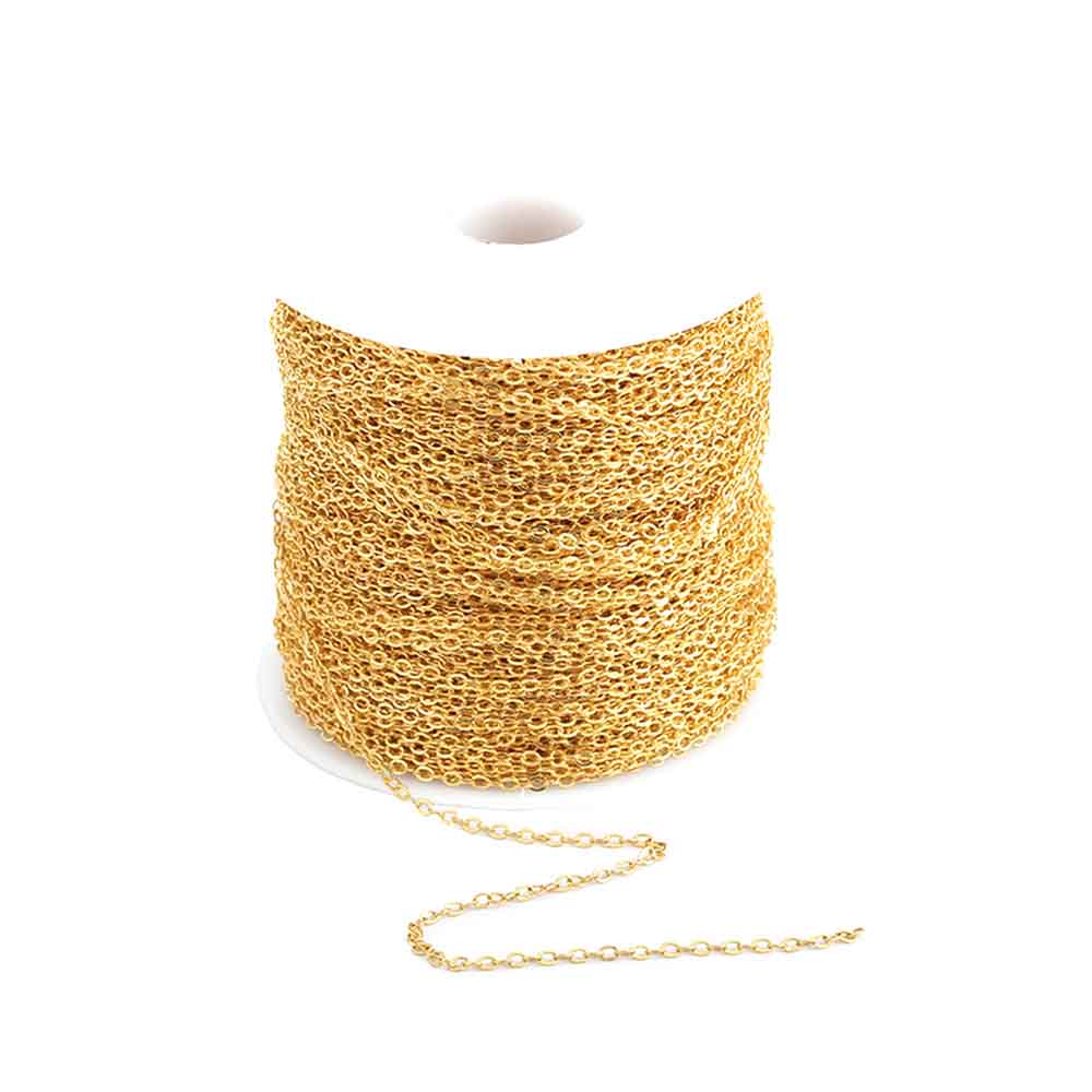 Fiasrel 2 Meters/lot O Oval Link Chains Necklace DIY Jewelry Making Findings Accessories