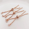 Fiasrel 10pcs Copper Bracelet Small Gold Frosted Beads Adjustable Box Chain DIY Ring Accessories Slider Extender Chain