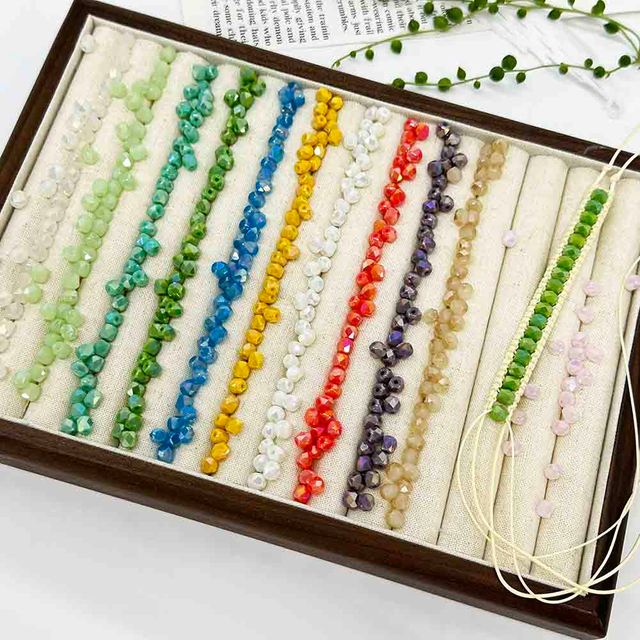 Fiasrel 20pcs DIY Handmade Beaded Accessories Glass Plated Color Loose Beads for Bracelet Necklace Jewelry Making
