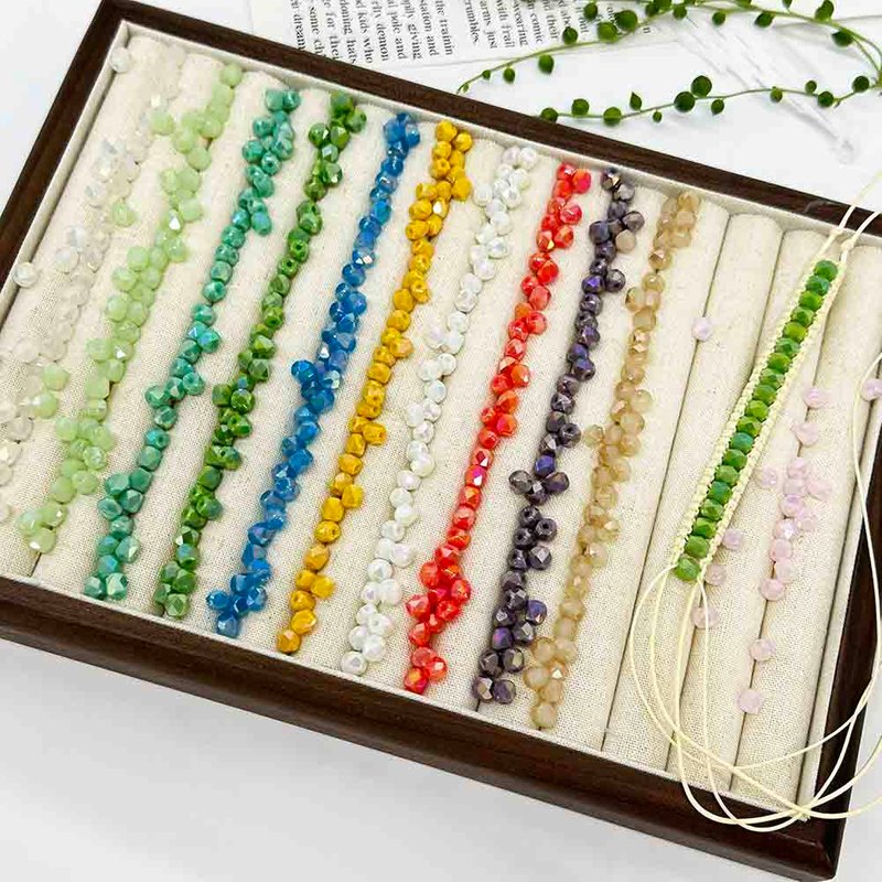 Fiasrel 20pcs DIY Handmade Beaded Accessories Glass Plated Color Loose Beads for Bracelet Necklace Jewelry Making