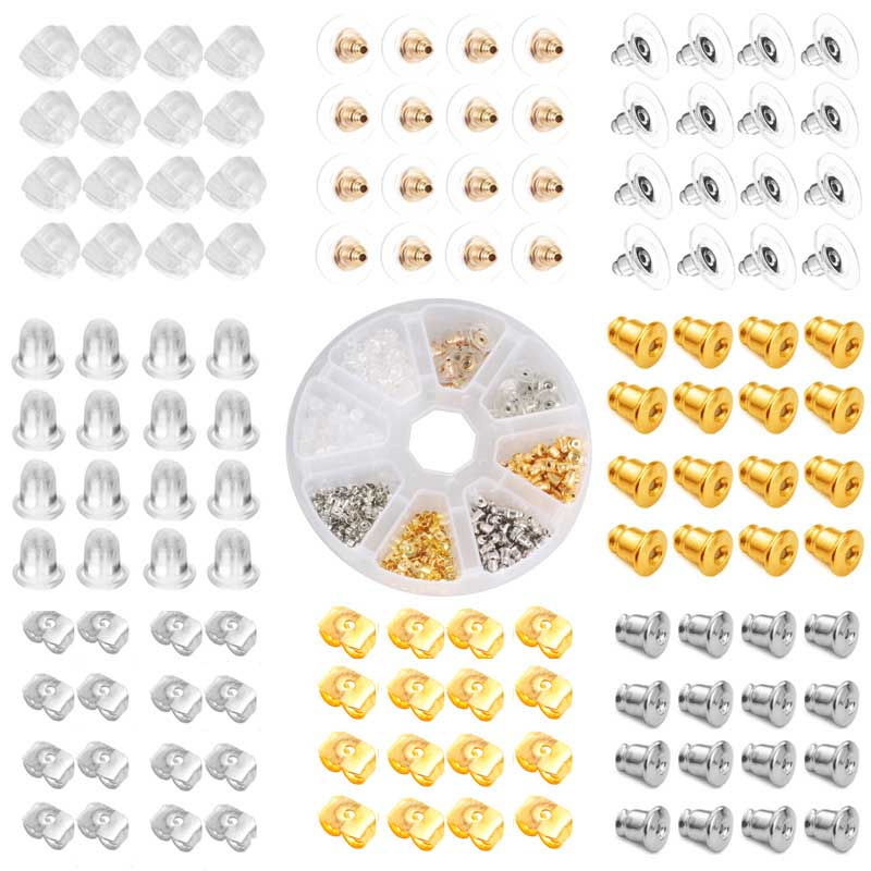Fiasrel DIY Jewelry Findings Components Kit Ear Plugs Earrings Butterfly Earplug Jewelry Accessories
