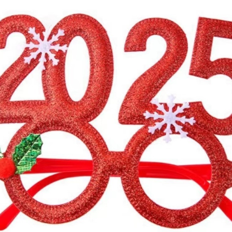 Fiasrel Christmas Ball Party Glasses Adult Children Christmas Tree Deer Horn Ball Eyeglasses