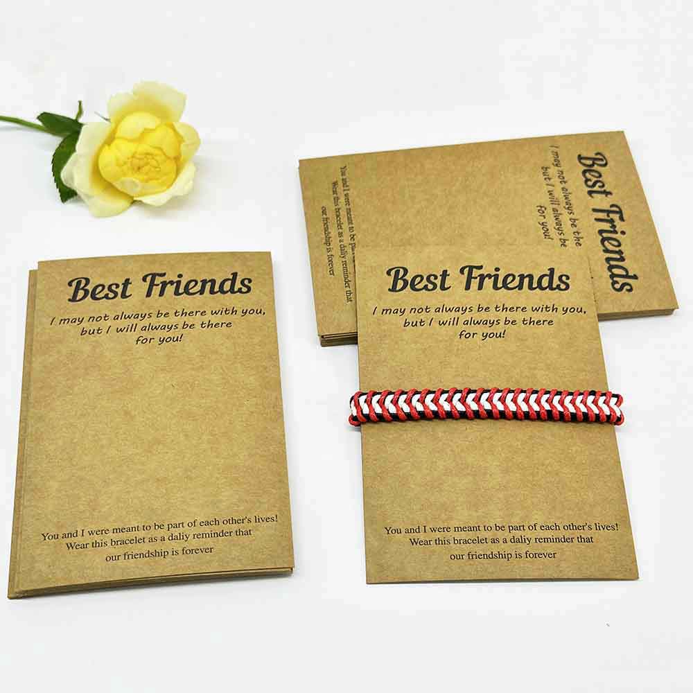 Fiasrel 20/50/100pcs Earring Packaging Necklace Display Jewelry Cards Best Friends Kraft Card Paper