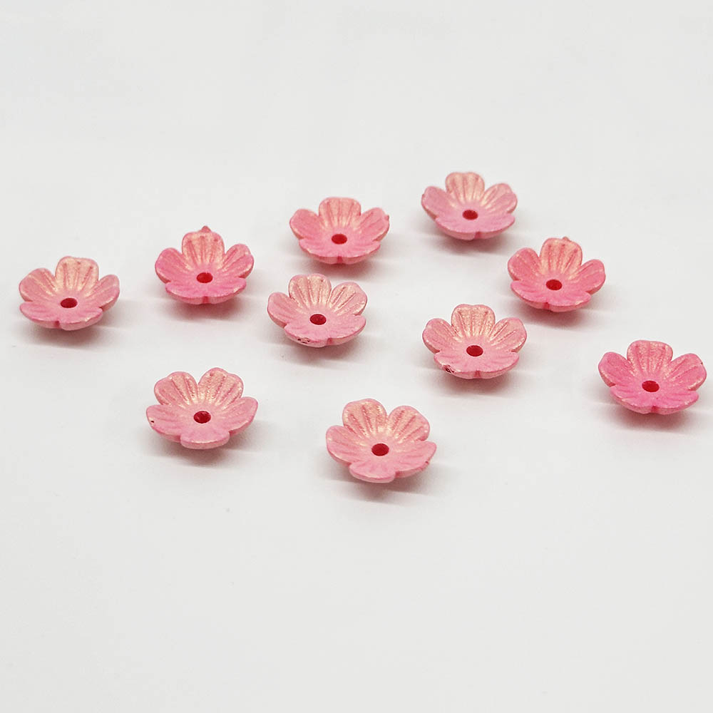 Fiasrel 50pcs Petal Beads for DIY Jewelry Making Bracelets Necklace Earrings
