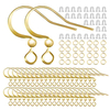 Fiasrel 10/20/50pairs Copper Plated with Sterling Silver Fish Hook Findings Earwire with Ball Hook Earrings for Jewelry Making Accessories