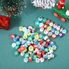 Fiasrel 50pcs Christmas Clay Beads Scattered Beads Santa Claus Snowman Christmas Tree Elk Soft Clay Sliced Beads