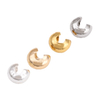 Fiasrel 20/50pcs Brass Clasp Connector Curved Moon Positioning Spacer Crimp Buckle Bracelet Accessories for Jewelry Making