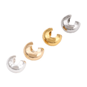Fiasrel 20/50pcs Brass Clasp Connector Curved Moon Positioning Spacer Crimp Buckle Bracelet Accessories for Jewelry Making