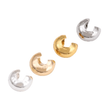 Fiasrel 20/50pcs Brass Clasp Connector Curved Moon Positioning Spacer Crimp Buckle Bracelet Accessories for Jewelry Making