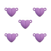 Fiasrel 10pcs DIY Jewelry Bracelet Alloy Multicolor Magnet Heart-Shaped Connectors Charm Pendants Beads