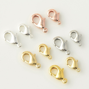 Fiasrel 20pcs DIY Jewelry Findings Components Gold Plated Metal Necklace Bracelet Lobster Clasp for Jewelry Making