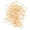 Fiasrel 100pcs Metal Round Split Key Ring for Blank Keychain