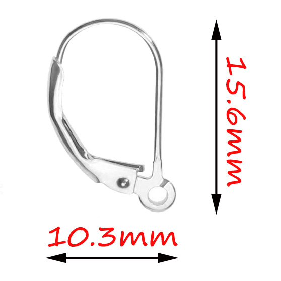 Fiasrel 10/50pairs/lot 316 Stainless Steel Fish Hook Earring Spring Pressed Flat Earring Hooks for Jewellery Making