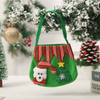 Fiasrel 1pcs/4pcs Christmas Holiday Party Decoration Handle Santa Gift Treat Bags Portable Candy Gift Baskets