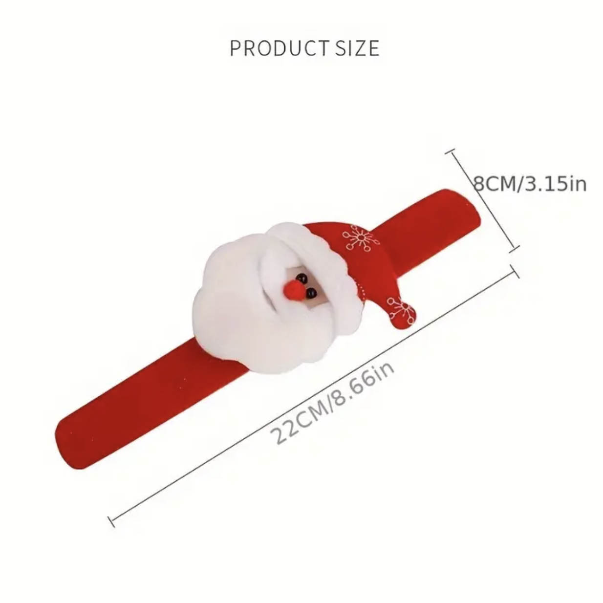 Fiasrel 6pcs Festive Christmas Slap Bracelets for Holiday Parties Family Gifts Christmas Gift Wholesale Decoration