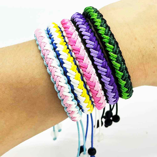 Fiasrel Hand Woven Braided Adjustable Intertwined Bracelets
