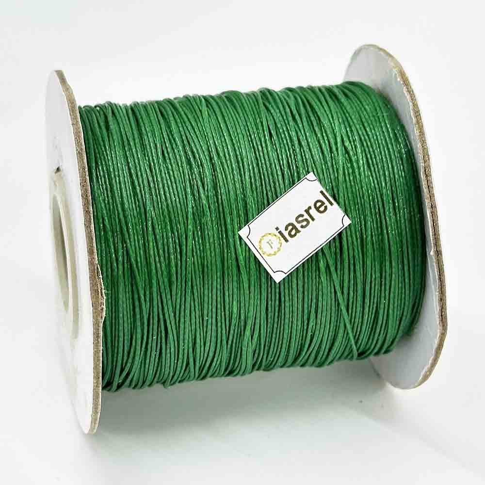 Fiasrel 1pcs 0.5/0.8/1.0/1.5 mm 170Yards Waxed Cord Waxed Polyester Thread Rattail Waxed Beading String Cord for Jewelry Bracelet Making Macrame Crafting