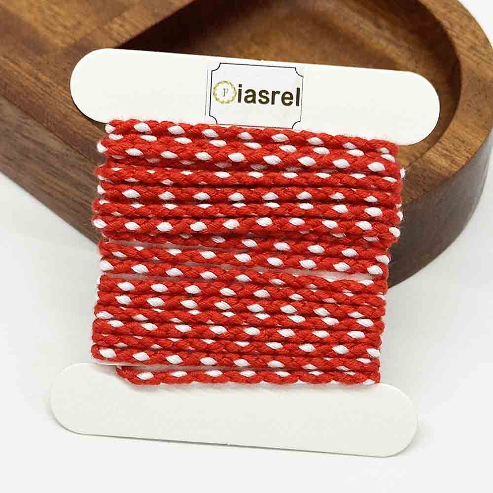 Fiasrel 30pcs/Set 4-Ply Gold Wire 2mm Polycotton Metallic Cord Macrame Rope Multicolor Braided Cotton Cord Handwoven Thread String for DIY Lanyard Necklace Bracelet Gift Wrap Jewelry Making Supplies