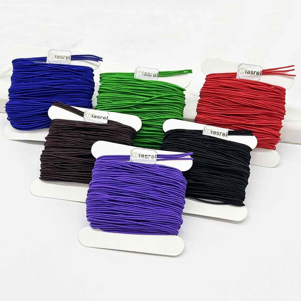 Fiasrel 6pcs 1mm Elastic String Cord Elastic Thread Beading String Cord for Jewelry Making Bracelets Beading DIY Sewing Hook Straps