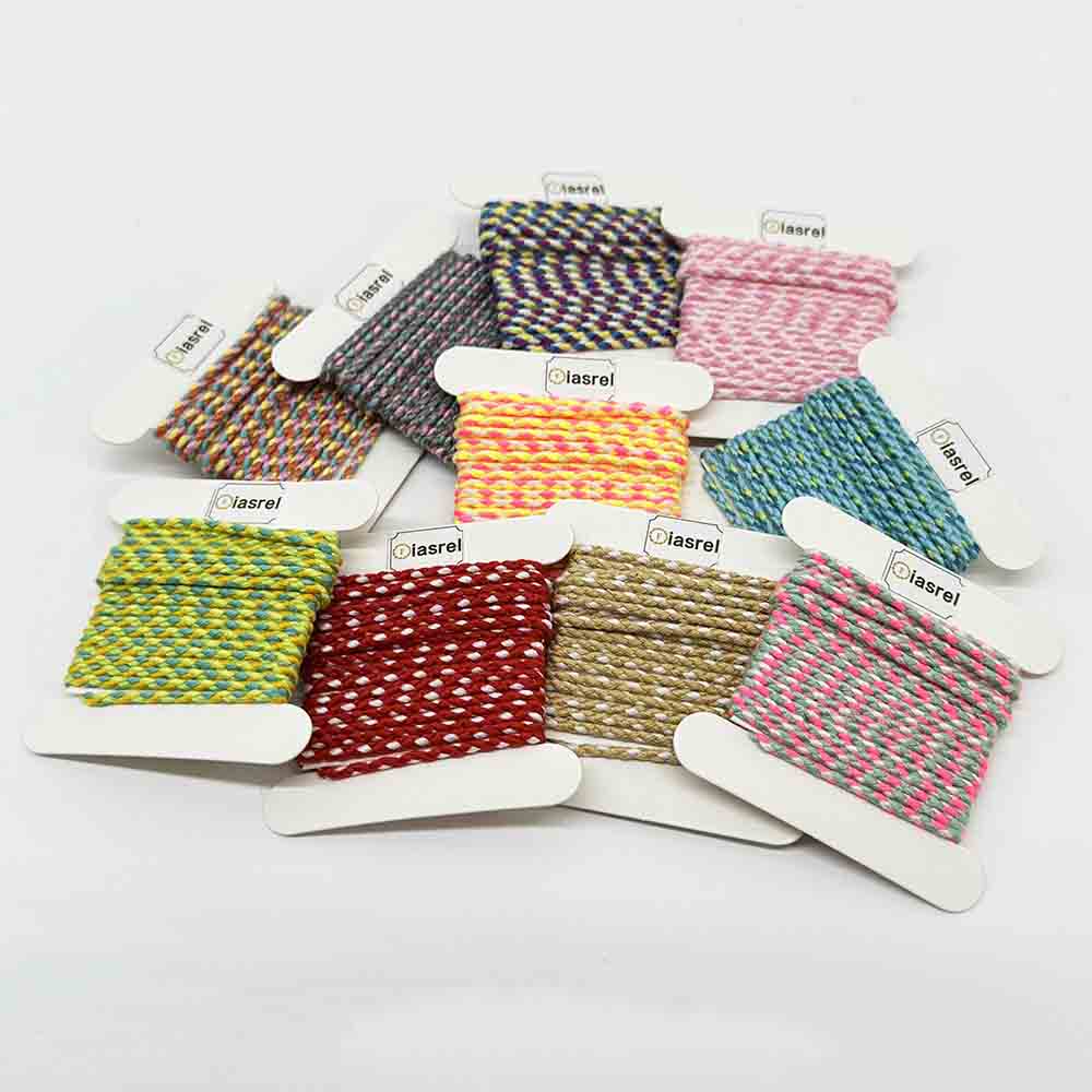 Fiasrel 10pcs 2mm Twisted Macrame Cord 4-Ply Gold Wire Braiding Beading Thread Twine Rope String for Knitting DIY Jewelry Making