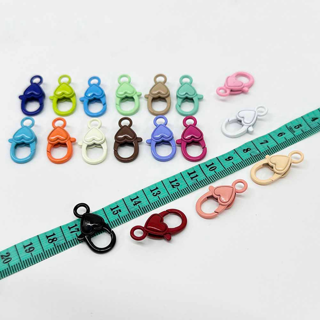 Fiasrel 10/50pcs Mixed Spray Painted Alloy Lobster Clasps Hooks Connectors for Jewelry Bracelet Necklace Making