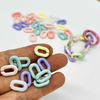 Fiasrel 100pcs Candy Color interlocking beads U-shaped Open Ring Assemblable Chain Links for Bracelet Necklace Earrings DIY Jewelry Making Small Business Supplies